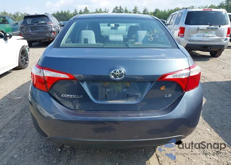 2015 Toyota Corolla Le from USA, damaged, VIN 2T1BURHEXFC314190